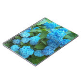 Blue Hydrangea Blooms Floral Notizblock (Linke Seite)