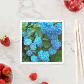 Blue Hydrangea Blooms Floral Serviette (Beispiel)