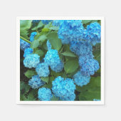 Blue Hydrangea Blooms Floral Serviette (Vorderseite)