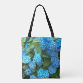 Blue Hydrangea Blooms Floral Tasche (Rückseite)