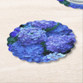 Blue Hydrangea Blooms Floral Untersetzer (angewinkelt)