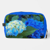 Blue Hydrangea Blooms Floral Waschbeutel (Vorderseite)