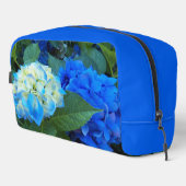 Blue Hydrangea Blooms Floral Waschbeutel (Rechte Ecke)