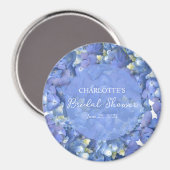 Blue Hydrangea Blooms Personalisiertes Brautparty Magnet (Vorderseite/Rückseite)