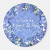 Blue Hydrangea Blooms Personalisiertes Brautparty Magnet (Vorne)