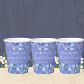 Blue Hydrangea Blooms Personalisiertes Brautparty Pappbecher
