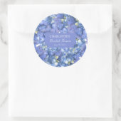 Blue Hydrangea Blooms Personalisiertes Brautparty Runder Aufkleber (Tasche)
