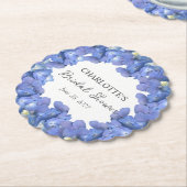 Blue Hydrangea Blooms Personalisiertes Brautparty Untersetzer (angewinkelt)