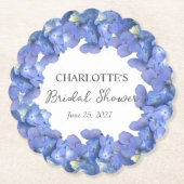 Blue Hydrangea Blooms Personalisiertes Brautparty Untersetzer (Vorderseite)