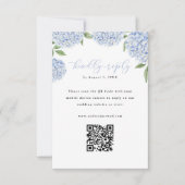 Blue Hydrangea Blooms QR Code Antwort Vertikal (Vorderseite)
