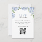 Blue Hydrangea Blooms QR Code Antwort Vertikal (Vorderseite)