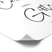 Blue Hydrangea Bloral Bridal Duschkarten Geschenke Poster (Ecke)