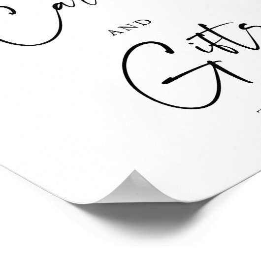 Blue Hydrangea Bloral Bridal Duschkarten Geschenke Poster (Ecke)