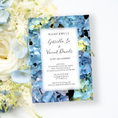 Blue Hydrangea Blossom Garden Wedding Einladung