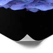 Blue Hydrangea Blossom Poster (Ecke)