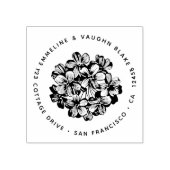 Blue Hydrangea Blossom Rücksendeadresse Botanical Gummistempel (Prägung)