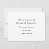 Blue Hydrangea Blossom Wedding RSVP Response Card Karte (Rückseite)