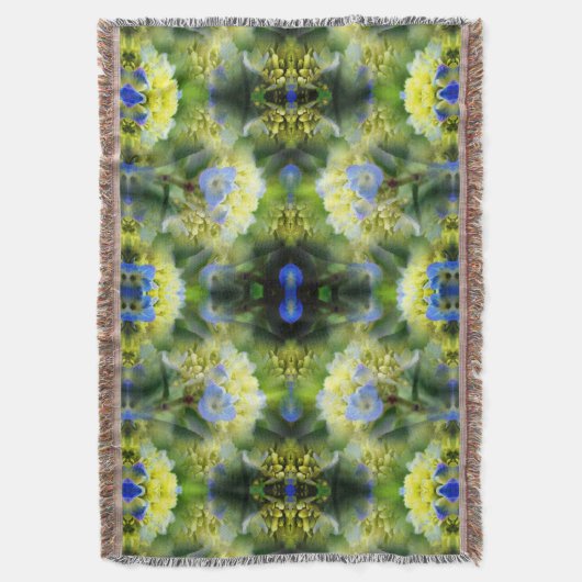 Blue Hydrangea Blume Abstrakt Decke (Vorderseite Vertikal)