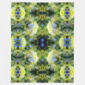 Blue Hydrangea Blume Abstrakt Fleecedecke (Vorderseite)