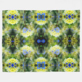 Blue Hydrangea Blume Abstrakt Fleecedecke (Vorderseite (Horizontal))