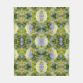 Blue Hydrangea Blume Abstrakt Natur Fleecedecke (Vorderseite)
