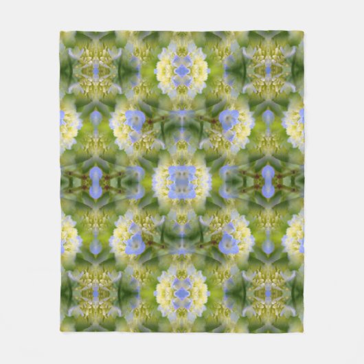 Blue Hydrangea Blume Abstrakt Natur Fleecedecke (Vorderseite)