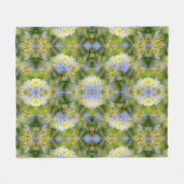 Blue Hydrangea Blume Abstrakt Natur Fleecedecke (Vorderseite (Horizontal))