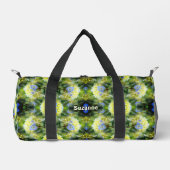 Blue Hydrangea Blume Abstrakt Personalisiert Duffle Bag (Vorderseite)