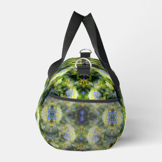 Blue Hydrangea Blume Abstrakt Personalisiert Duffle Bag (Rechts)