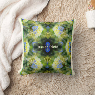 Blue Hydrangea Blume Abstrakt Personalisiert Kissen