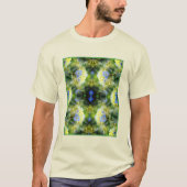 Blue Hydrangea Blume Abstrakt T-Shirt (Vorderseite)