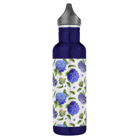 Blue Hydrangea Blume Art Edelstahlflasche (Links)