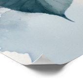 Blue Hydrangea Blume Art Print Poster (Ecke)