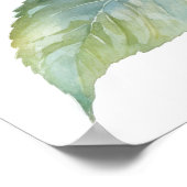 Blue Hydrangea Blume Art Print Poster (Ecke)