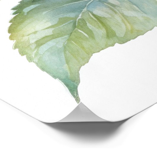 Blue Hydrangea Blume Art Print Poster (Ecke)