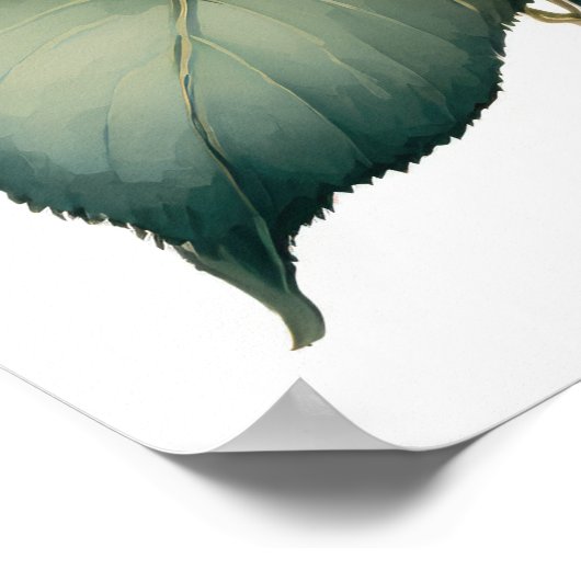 Blue Hydrangea Blume Art Print Poster (Ecke)