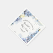 Blue Hydrangea Blume Baby Brauen Dusche Serviette (Ecke)