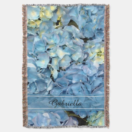 Blue Hydrangea Blume Blossom Decke (Vorderseite Vertikal)