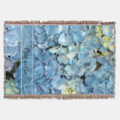 Blue Hydrangea Blume Blossom Decke (Vorderseite)