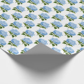 Blue Hydrangea Blume Blossom Geschenkpapier (Ecke)