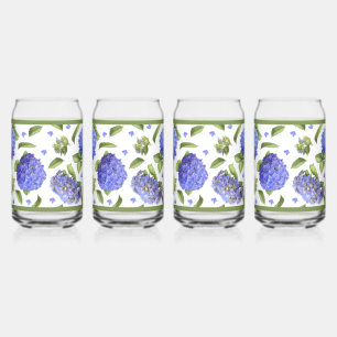 Blue Hydrangea Blume Botanische Kunst Dosenglas