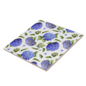 Blue Hydrangea Blume Botanische Kunst Fliese (Seite)