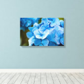 Blue Hydrangea Blume Canvas print Leinwanddruck (Insitu (Holzboden))