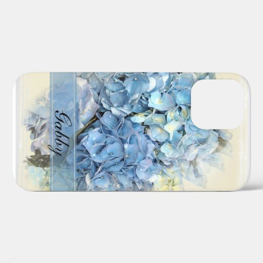 Blue Hydrangea-Blume Case-Mate iPhone Hülle (Rückseite (Horizontal))