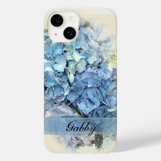 Blue Hydrangea-Blume Case-Mate iPhone Hülle (Rückseite)