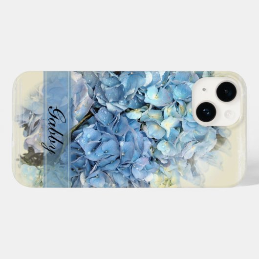 Blue Hydrangea-Blume Case-Mate iPhone Hülle (Rückseite (Horizontal))