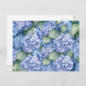 Blue Hydrangea Blume Cotattcore Postkarte (Vorne/Hinten)