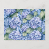 Blue Hydrangea Blume Cotattcore Postkarte (Vorderseite)