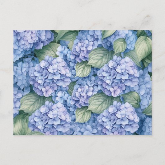Blue Hydrangea Blume Cotattcore Postkarte (Vorderseite)