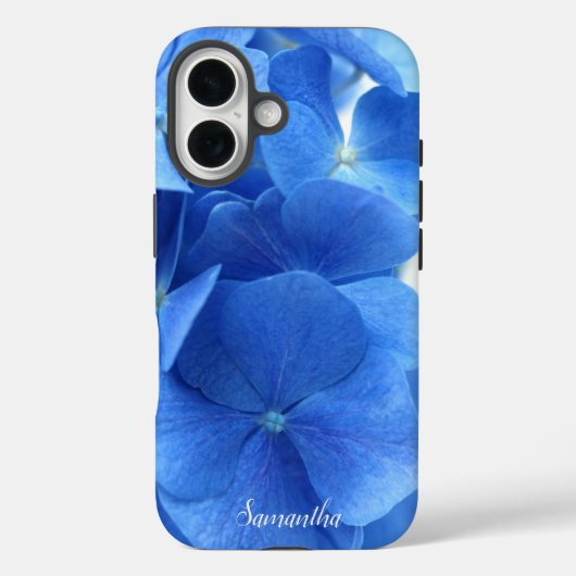 Blue Hydrangea Blume Custom Case-Mate iPhone Hülle (Rückseite)
